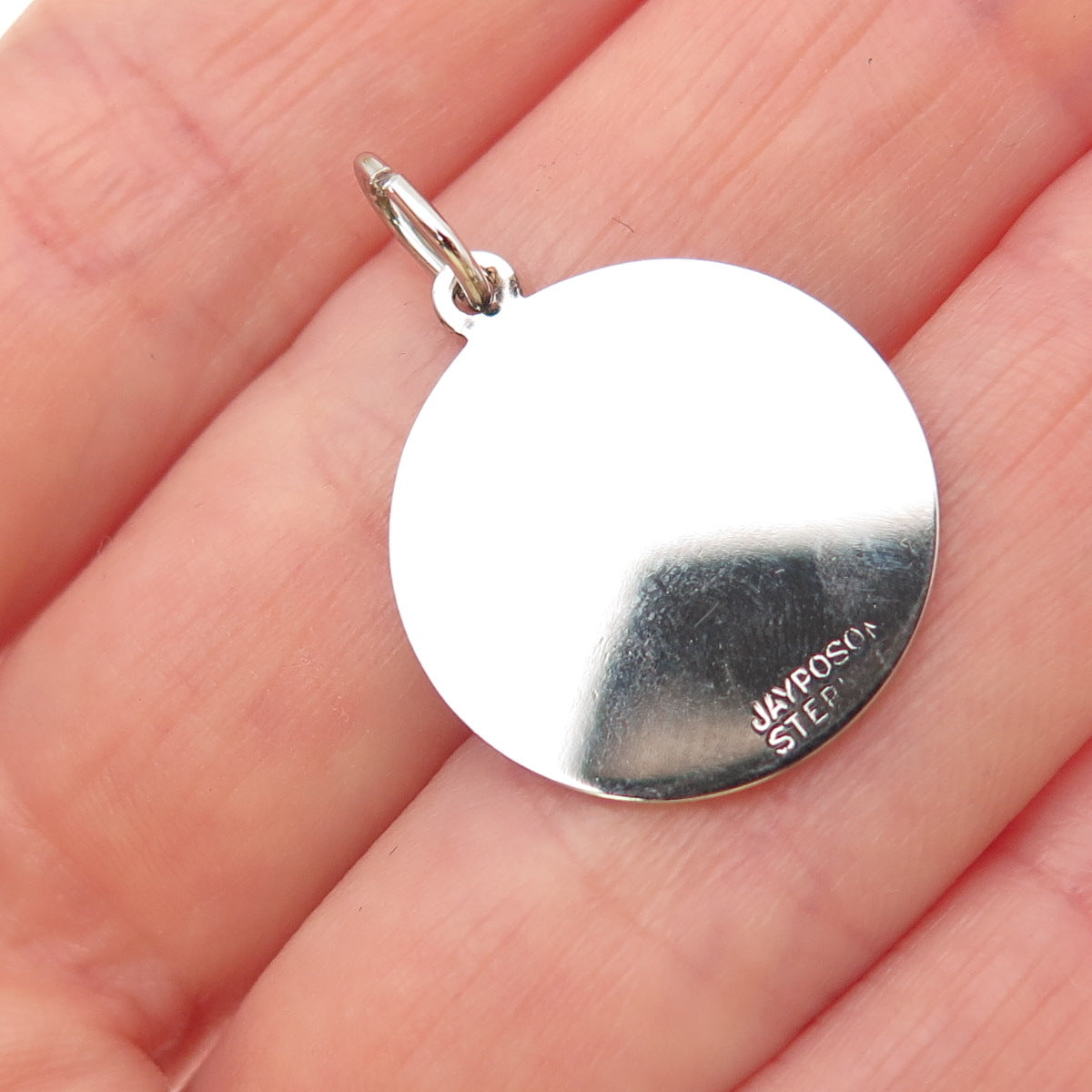 JAY POSON 925 Sterling Silver Vintage Monday's Child Charm Pendant