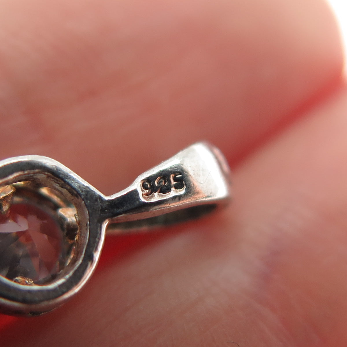 925 Sterling Vintage Purple White CZ February Birthstone Boy Articulated Pendant