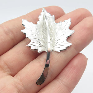 925 Sterling Silver Vintage Beau Leaf Pin Brooch