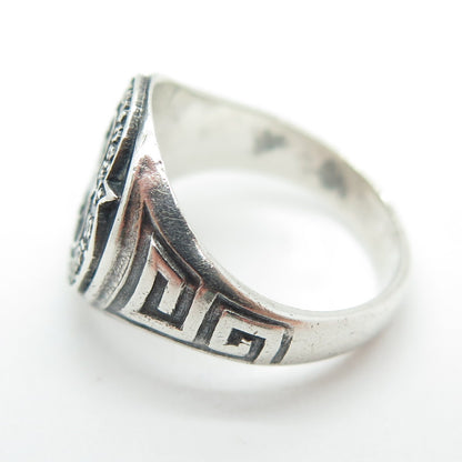 G. WM REISNER Sterling Silver Vintage Catholic Religious School Ring Size 4.75
