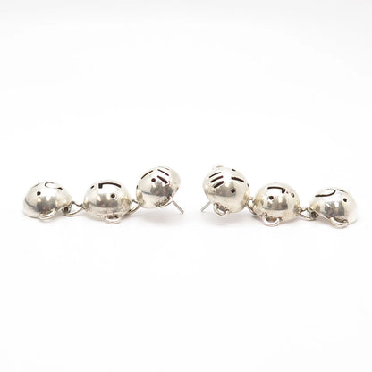 925 Sterling Silver Vintage Annie Kajiya Sign Language Smile Dangling Earrings