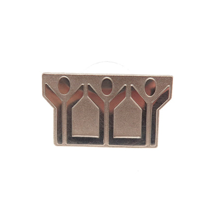 925 Sterling Silver Vintage Symbol of People Tie Tack / Lapel Pin