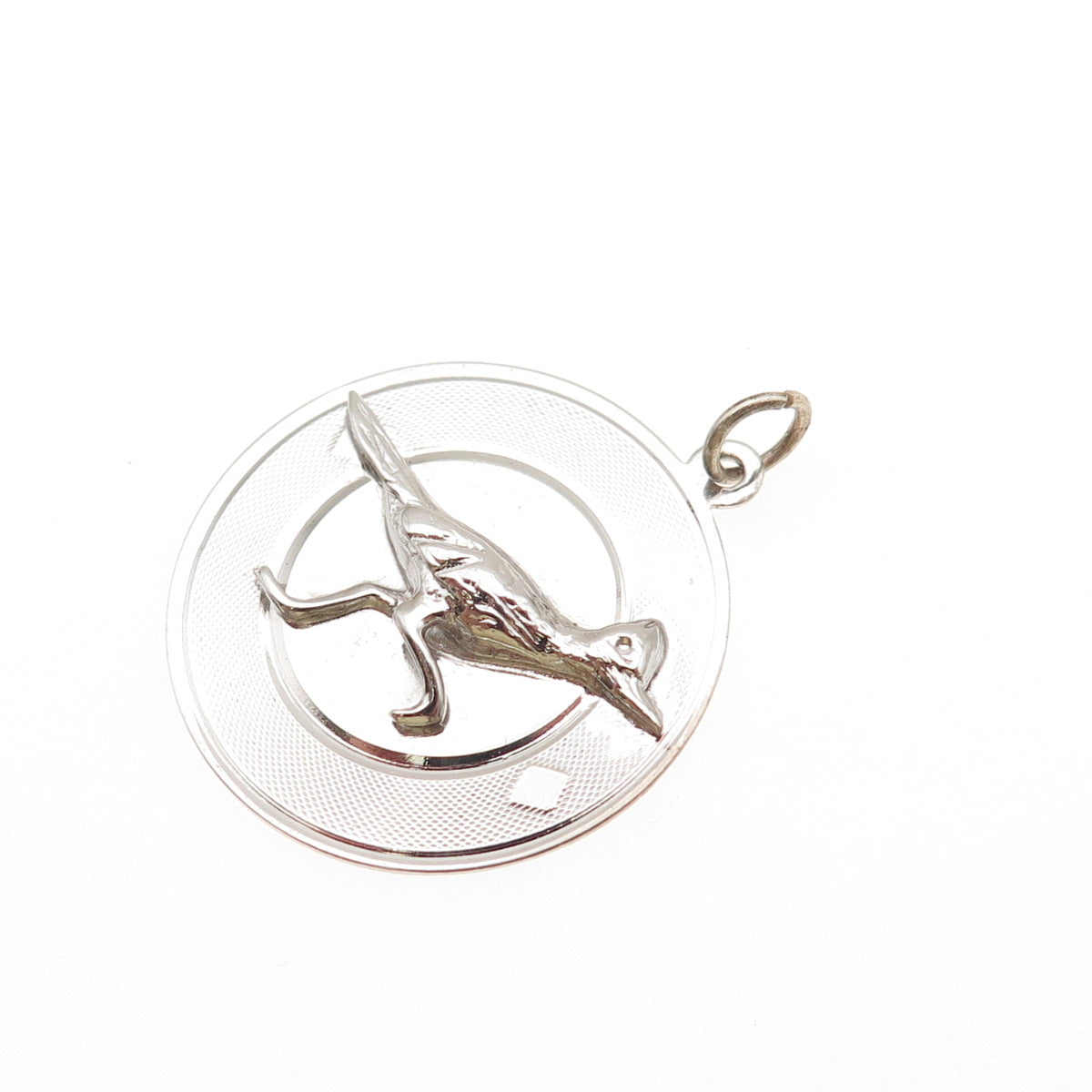 JAY POSON 925 Sterling Silver Vintage Roadrunner Charm Pendant