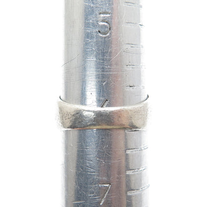 925 Sterling Silver Vintage Chevron 4-Row Oxidized Ring Size 6.25