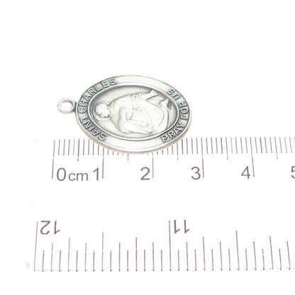 925 Sterling Silver Vintage JCC St. Charles Religious Charm Pendant
