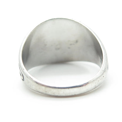 925 Sterling Silver Vintage 1973 Anniversary Month Signet Ring Size 7
