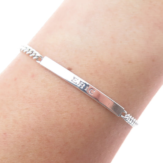 TIFFANY & CO. 925 Sterling Silver Vintage Eric ID Bracelet 6.5" (missing lock)