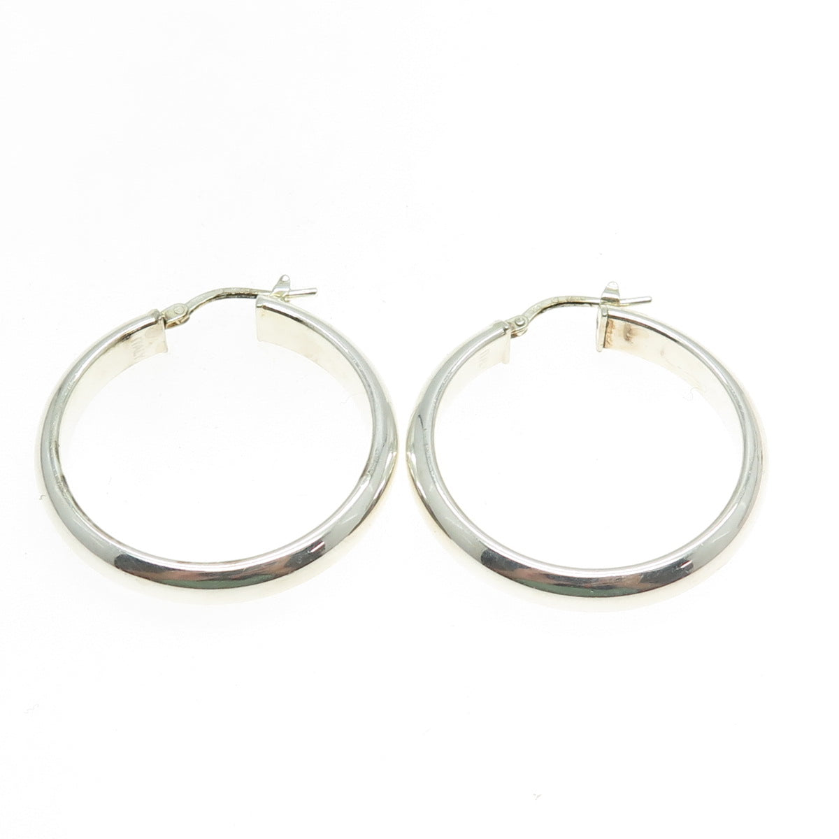 MILOR 950 Silver Vintage Italy Hinged Hoop Earrings