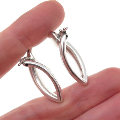Charles Garnier 925 Sterling Silver Vintage Wavy Hoop Earrings