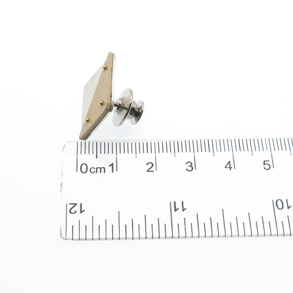 VICTOR ALFARO 14K Gold & 925 Sterling Silver Vintage Modernist Lapel Pin