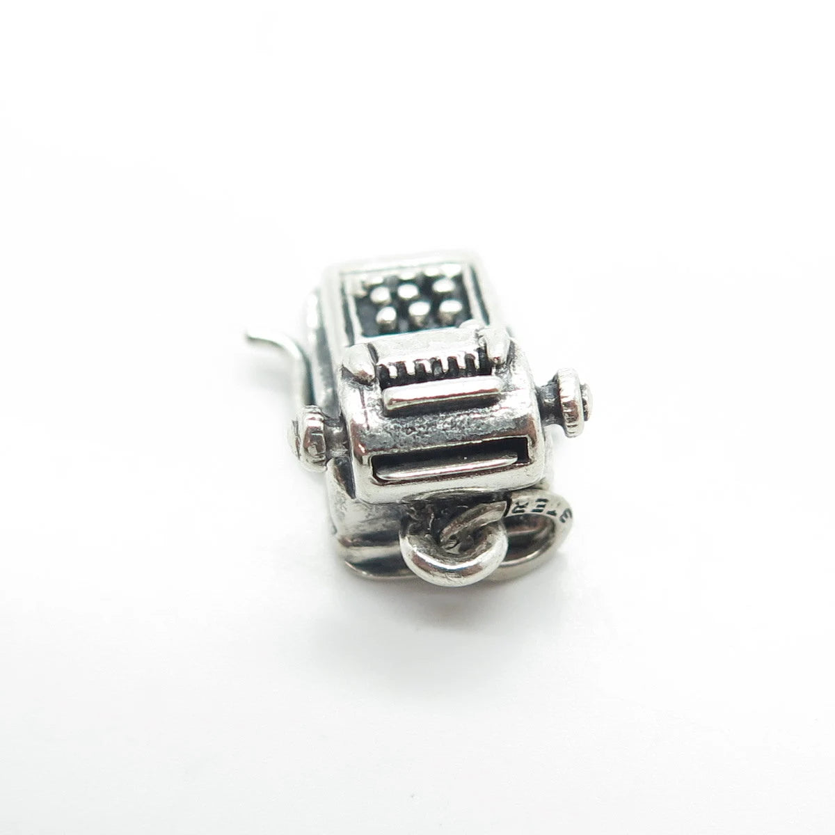 925 Sterling Silver Vintage Beau Retro Comptometer Charm Pendant