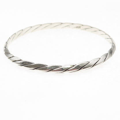 Tiffany & Co. 925 Sterling Silver Antique Art Deco Twisted Bangle Bracelet 8"