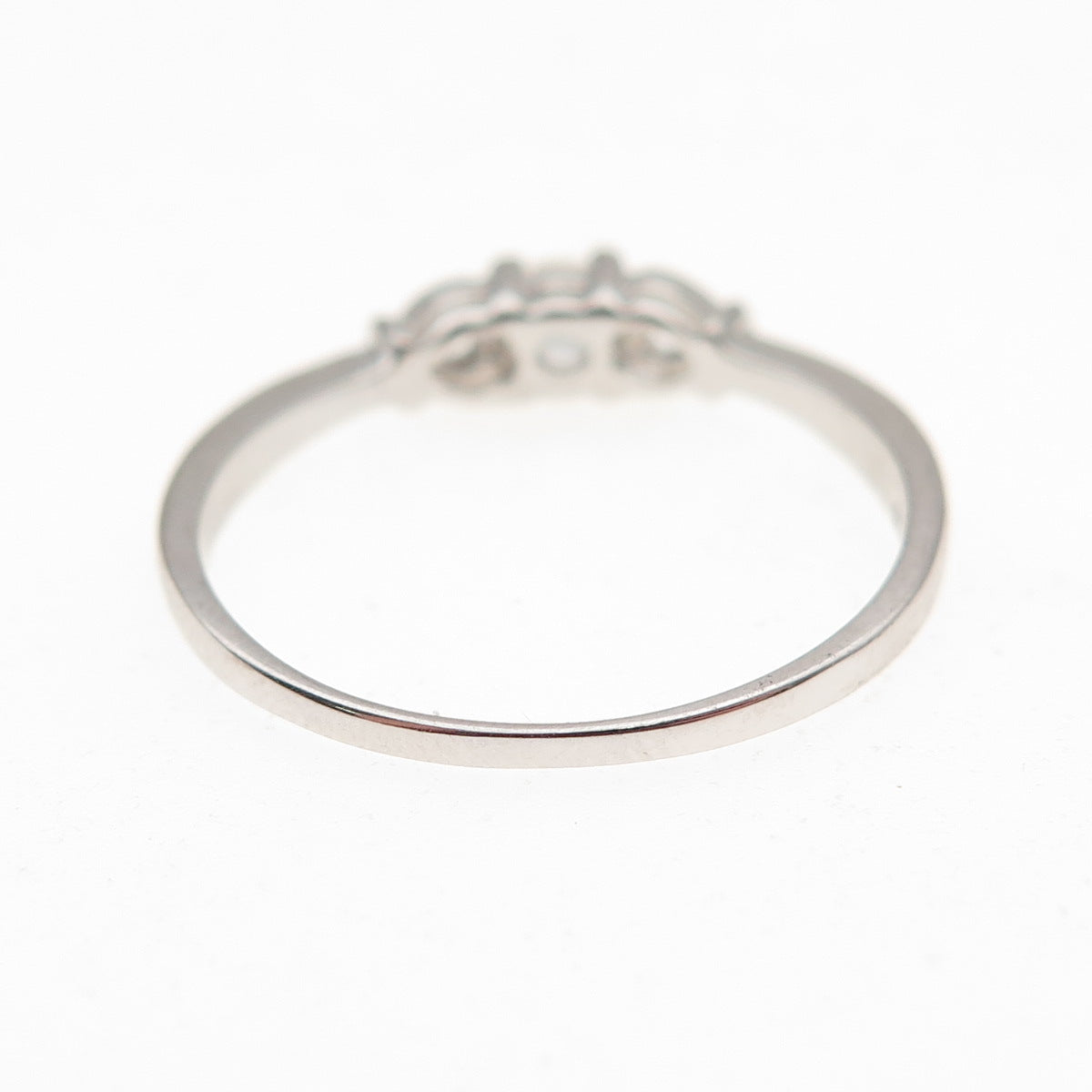 925 Sterling Silver Round-Cut C Z Heart Engagement Ring Size 8