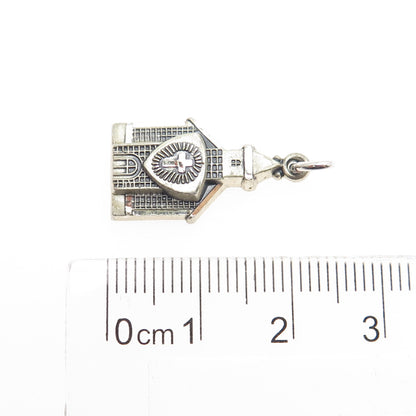 HAYWARD 925 Sterling Silver Antique "I am a Methodist" Church Religious Pendant