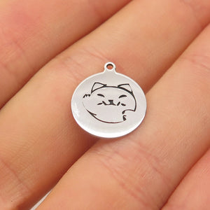 925 Sterling Silver USA Two In Town Waving Shiba Inu Dog Charm Pendant