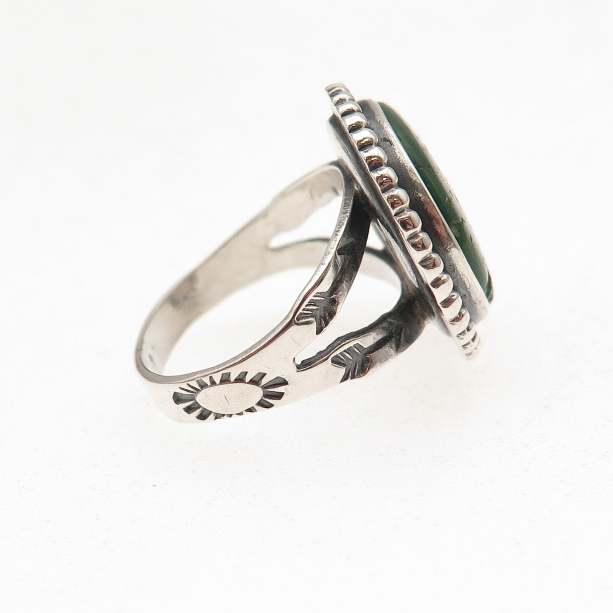 Old Pawn Sterling Silver Vintage Southwestern Royston Turquoise Ring Size 5.75