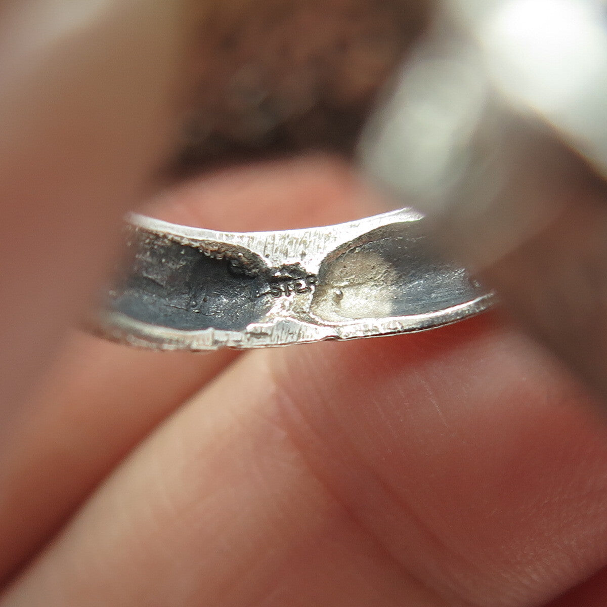 925 Sterling Silver Vintage Bull Head 3D Ring Size 6