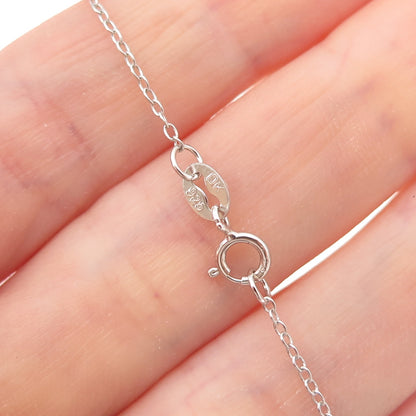 925 Sterling Silver Cable Chain Necklace 18"