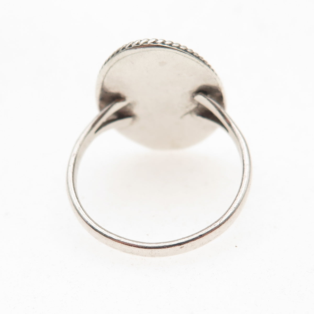 925 Sterling Silver Vintage Mexico Egyptian Ankh Oxidized Ring Size 8