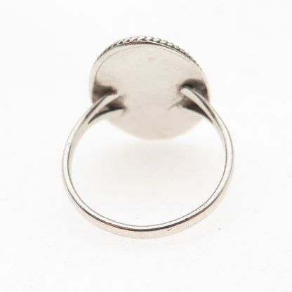925 Sterling Silver Vintage Mexico Egyptian Ankh Oxidized Ring Size 8