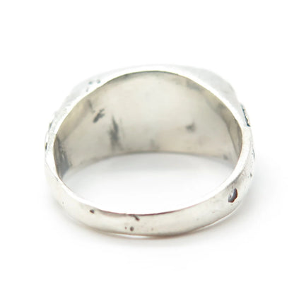 925 Sterling Silver Vintage Swirl Ring Size 6.75
