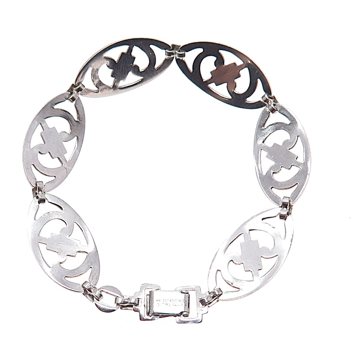 SYMMETALIC 925 Sterling Silver 1/20 14K Gold Filled Antique Bracelet 7.25"