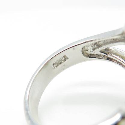 925 Sterling Silver Multi-Color C Z Ring Size 8.25