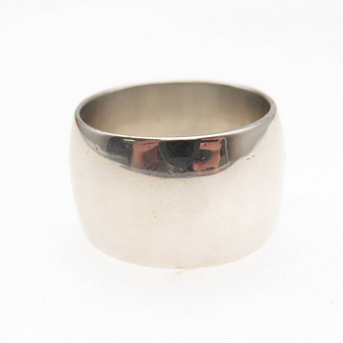 925 Sterling Silver Vintage Wide Cigar Band Ring Size 8