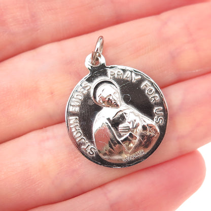 925 Sterling Filled Antique Saint Conrad of Parzham & Saint John Eudes Pendant