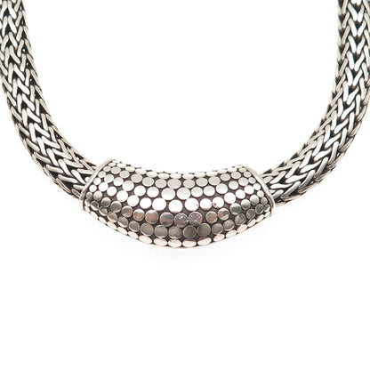 John Hardy Sterling Silver Vintage Woven Icon Heavy 184.5g Chain Necklace 16"