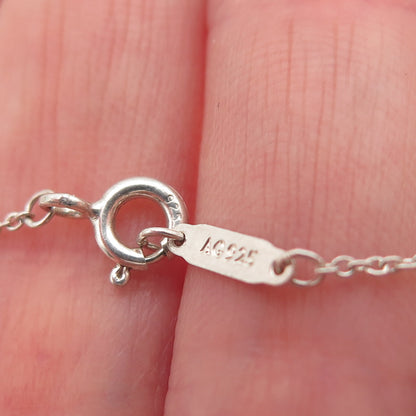 Tiffany & Co. 925 Sterling Silver Vintage Eiffel Tower Cable Chain Necklace 18"