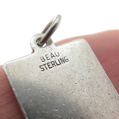 BEAU 925 Sterling Silver Antique Graduation Day Icons Charm Pendant