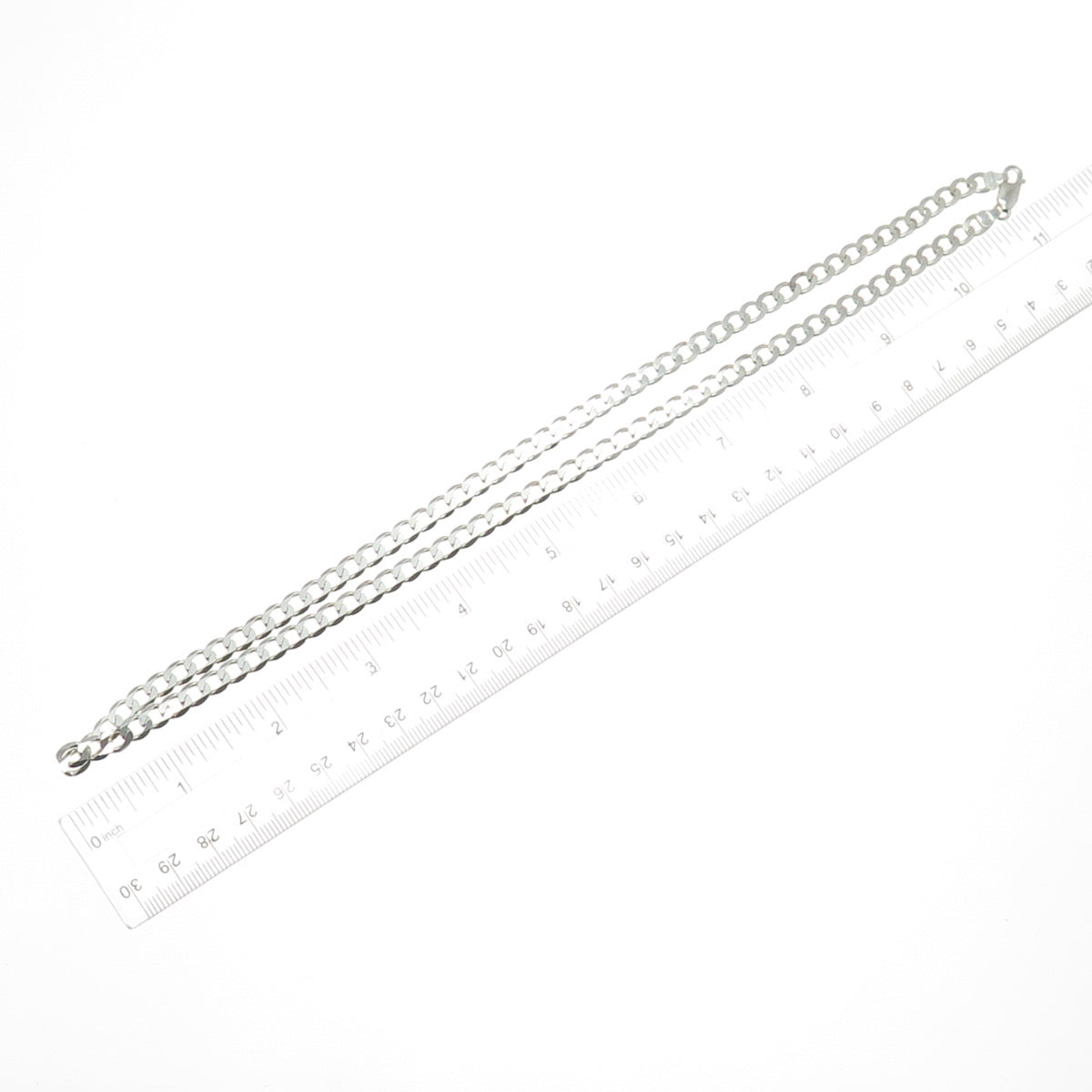 925 Sterling Silver Vintage Curb Chain Necklace 22"