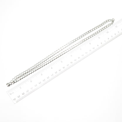925 Sterling Silver Vintage Curb Chain Necklace 22"