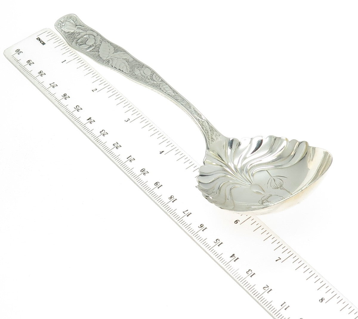 TOWLE 925 Sterling Silver Antique Victorian 1887 Orchids Jelly Spoon