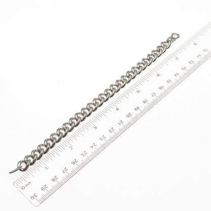Binder Bros 925 Sterling Silver Antique Art Deco Cuban Link Bracelet 7.25"