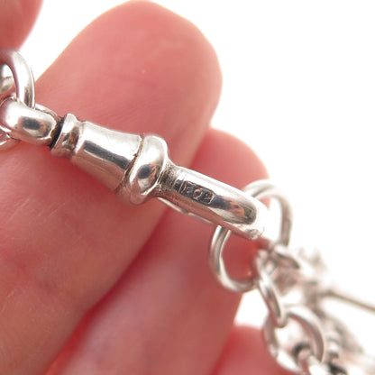 H. Brockwell C.E. Adams 925 Sterling Gold Antique 1904-09 Pocket Watch Fob Chain