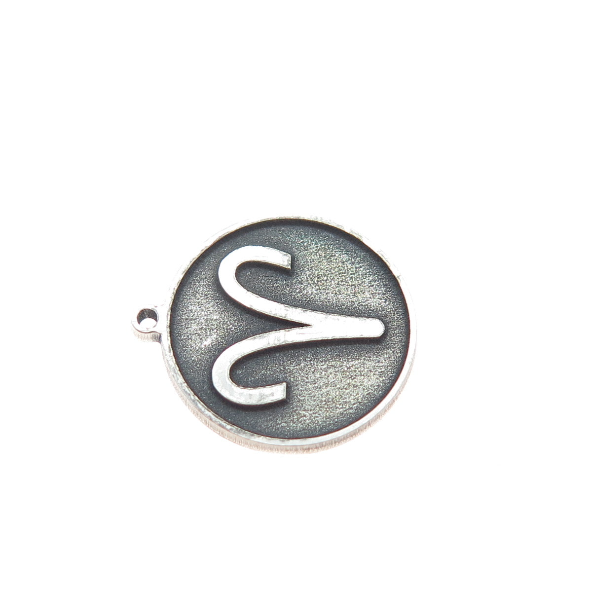 TOKEMOTI 925 Sterling Silver Aries Zodiac Sign Oxidized Minimalist Charm Pendant
