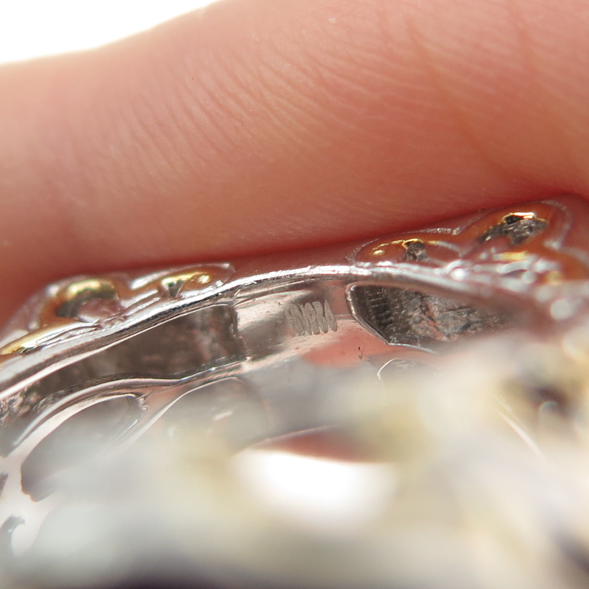 MICHAEL VALITUTTI Gems En Vogue Sterling 2-Tone Carnelian & Ruby Ring Size 5.25