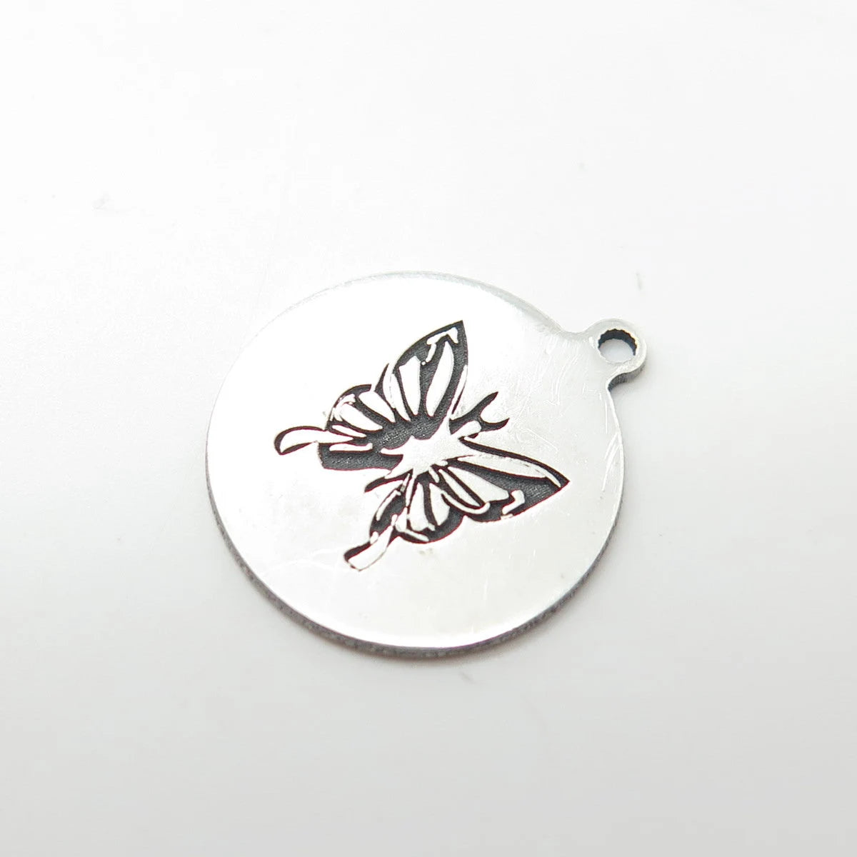 925 Sterling Silver USA Two In Town Butterfly Charm Pendant