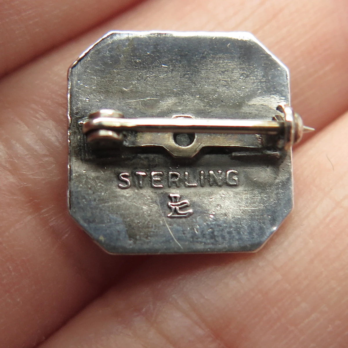925 Sterling Silver Enamel Vintage Metal Illinois State 4-H Clover Pin Brooch