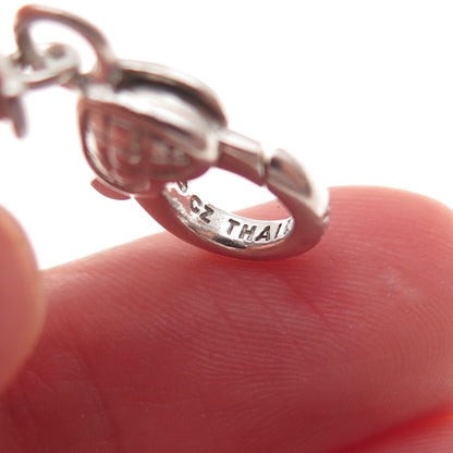 Judith Ripka 925 Sterling Silver C Z Letter L Initial Lobster Lock Charm Pendant