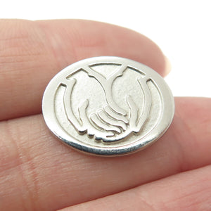 925 Sterling Silver Vintage Enamel Allstate Insurance Logo Pin Brooch