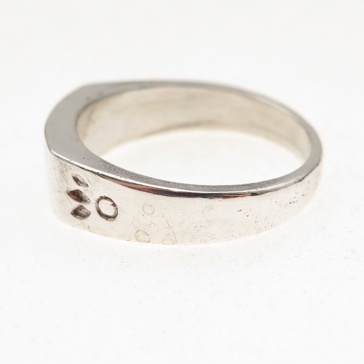 Old Pawn 925 Sterling Silver Vintage Southwestern Turquoise Inlay Ring Size 9.25
