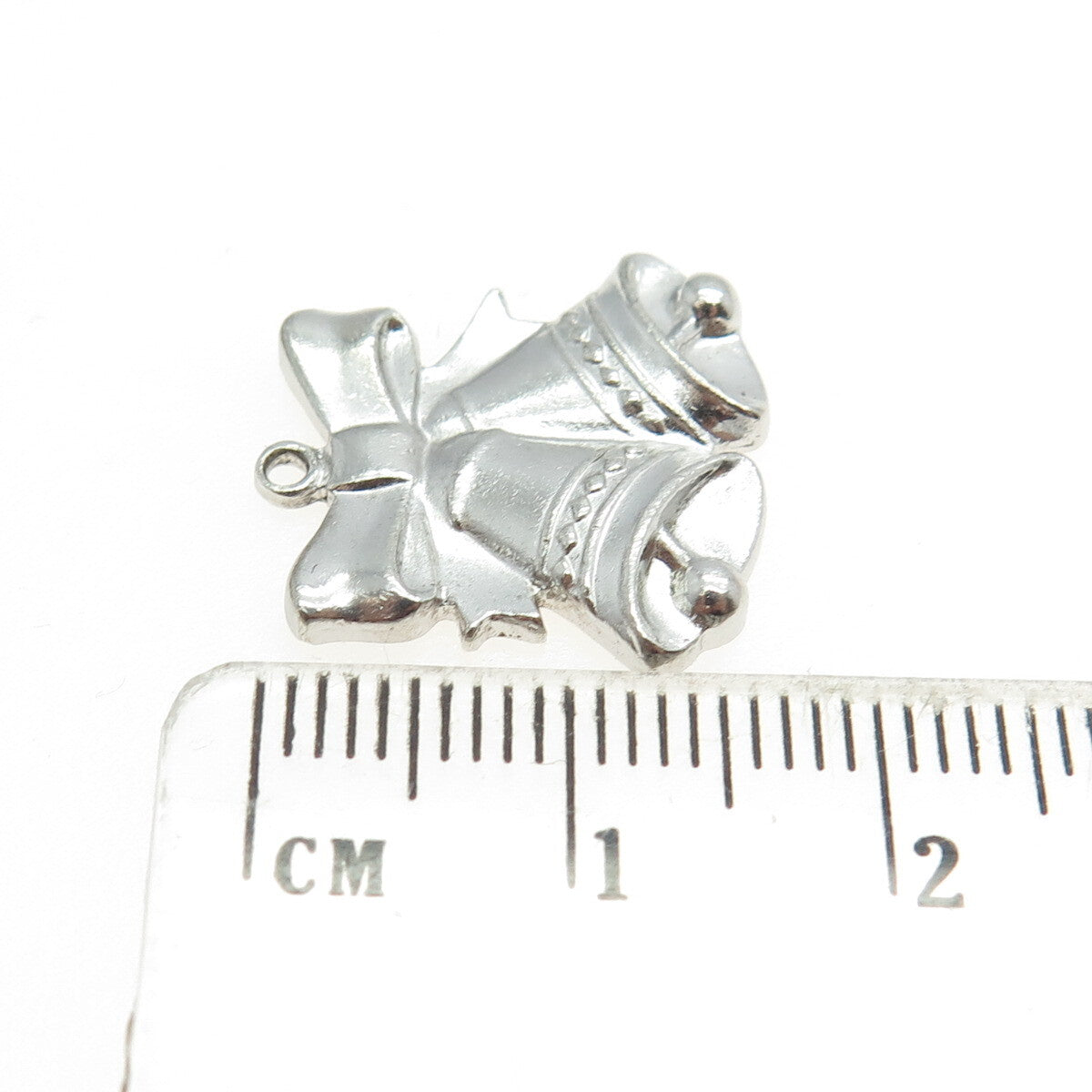 ANSON 925 Sterling Silver Vintage Christmas Bells Pendant