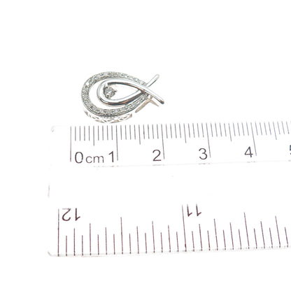 KENDRA SCOTT 925 Sterling Silver Real Round-Cut Diamond Mini Slide Pendant
