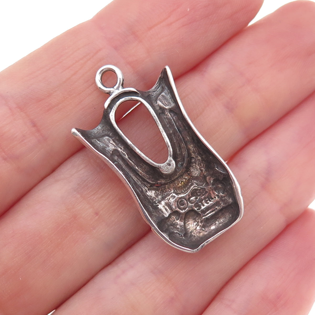 Silver Cloud Old Pawn 925 Sterling Vintage Native Vase Tribal Charm Pendant