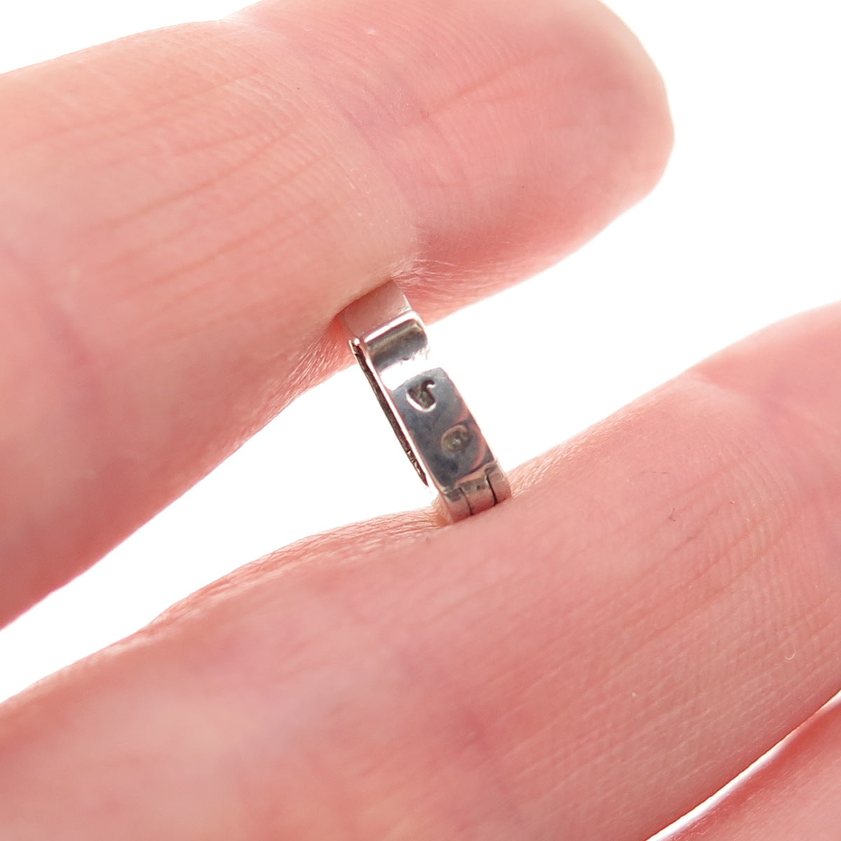 925 Sterling Silver 18K Gold Vintage Lock Clasp Bail for Charm Pendant