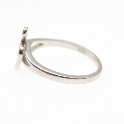 925 Sterling Silver Vintage Treble Clef Ring Size 8