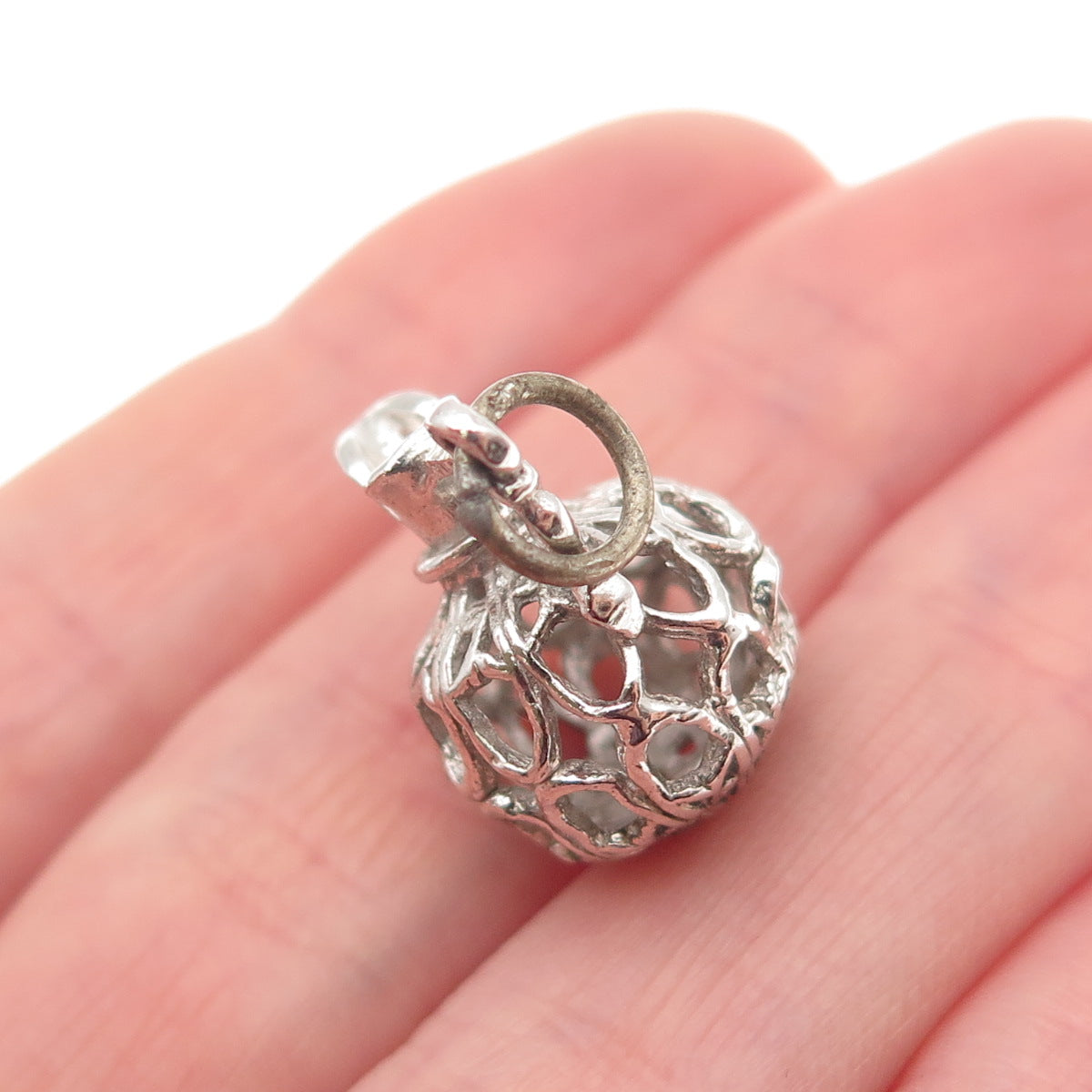 925 Sterling Silver Vintage Pitcher Oxidized 3D Mini Charm Pendant